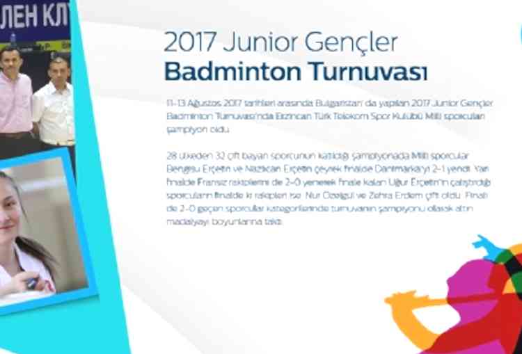 2017 Junior Gençler Badminton Turnuvası gorseli